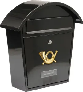 VOREL Poštovní schránka se stříškou oblou 380x320x105mm černá