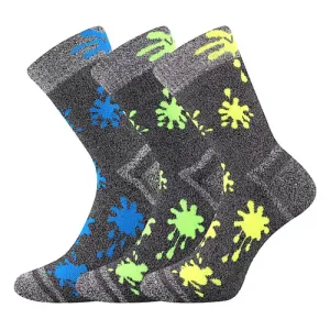 Chlapecké ponožky VoXX - Hawkik kluk, šedý melír / neon Barva: Šedá, Velikost: 20-24
