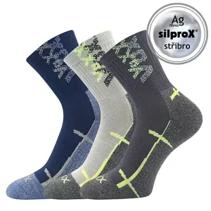 Chlapecké ponožky VoXX - Wallík kluk, tmavě modrá, šedá Barva: Mix barev, Velikost: 35-38