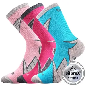 Dívčí ponožky VoXX - Joskik dívka, růžová, tyrkys Barva: Mix barev, Velikost: 30-34