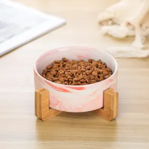 Vsepropejska Odelie mramorová keramická miska pro psa či kočku Barva: Růžová, Rozměr (cm): 15