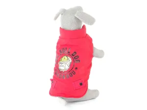 Vsepropejska Bulldog zimní bunda pro psa Barva: Červená, Délka zad (cm): 35, Obvod hrudníku: 54 - 60 cm