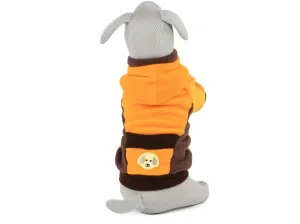 Vsepropejska Cool fleecová mikina pro psa s kapsičkou Barva: Oranžovo-hnědá, Délka zad (cm): 36, Obvod hrudníku: 50 - 60 cm