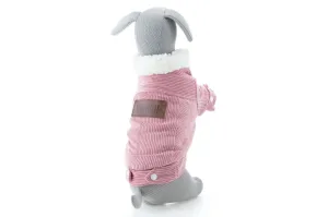 Vsepropejska Deril manšestrová bunda pro psa Barva: Růžová, Délka zad (cm): 21, Obvod hrudníku: 29 - 32 cm
