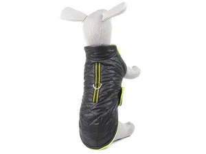 Vsepropejska Frosty prošitá zimní bunda pro psa Barva: Černo-žlutá, Délka zad (cm): 24, Obvod hrudníku: 26 - 42 cm