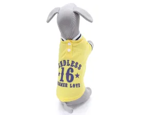 Vsepropejska Verdel tričko s knoflíky pro psa Barva: Žlutá, Délka zad (cm): 27, Obvod hrudníku: 41 - 44 cm