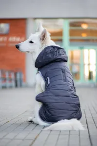 Vsepropejska Yogi zimní bunda pro psa Barva: Šedá, Délka zad (cm): 28, Obvod hrudníku: 30 - 36 cm
