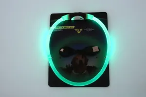Vsepropejska Blesk LED nabíjecí obojek pro psa Barva: Zelená, Obvod krku: 35 cm