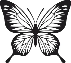 Vsepropejska Motýl dekorace na zeď 7 Rozměr (cm): 38 x 34, Dekor: Černá