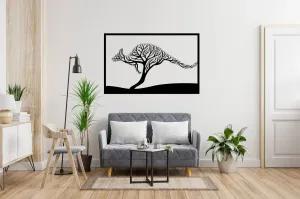 Vsepropejska Strom života klokan dekorace na zeď Rozměr (cm): 38 x 23, Dekor: Černá