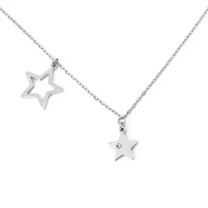 Vuch Stylový ocelový náhrdelník s hvězdičkami Silver Big Star