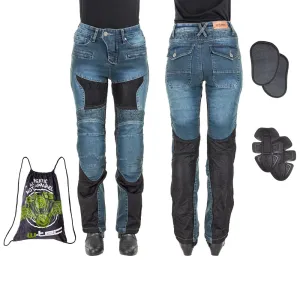 Dámské moto jeansy W-TEC Bolftyna  modro-černá  M