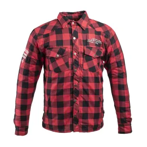 Flanelová košile W-TEC Black Heart Reginald s aramidem  červeno-černá  L