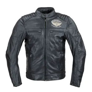 Pánská kožená bunda W-TEC Black Heart Wings Leather Jacket  XXL  černá