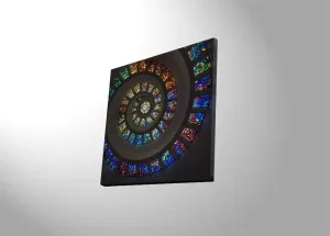 Wallity Obraz s LED osvětlením BAREVNÁ SPIRÁLA 49 40 x 40 cm