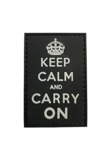 WARAGOD Keep Calm and Carry On PVC nášivka