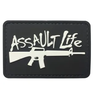 WARAGOD Nášivka 3D Assault Life  černá 7.5x5cm #1714884