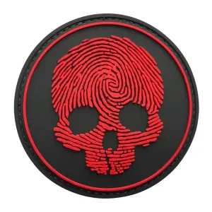 WARAGOD Nášivka 3D Fingerprint Skull 8.5cm #1714898