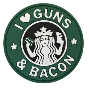 WARAGOD Nášivka 3D I Love Guns and Bacon 6cm