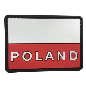 WARAGOD Nášivka 3D Polsko text 7.5x5cm #1714927