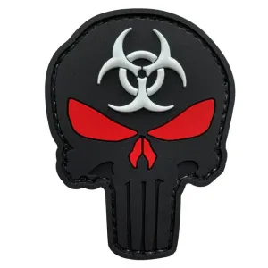 WARAGOD Nášivka 3D Punisher Biohazard 7.5x5.6cm #4244433