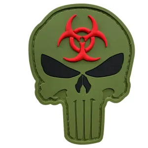 WARAGOD Nášivka 3D Punisher Biohazard OG7.5x5.6cm #4244434