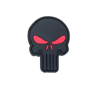 WARAGOD Nášivka 3D Punisher red eyes 5x4cm