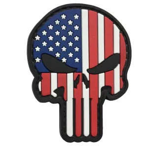 WARAGOD Nášivka 3D US Patriot Punisher 6x4.5cm #4244443