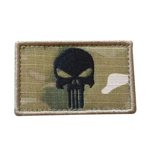 WARAGOD nášivka Embroidery Rectangle Punisher Flag Patch Multicam