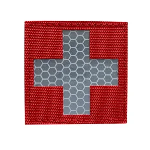 WARAGOD nášivka Reflective Fabric Cross Medic Patch Red and White