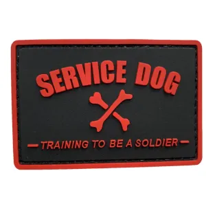 WARAGOD Service dog PVC nášivka, černo červená