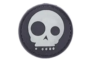 WARAGOD Tactical nášivka Funny Skull, čierna, 4cm