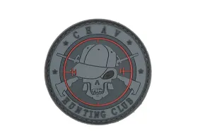 WARAGOD Tactical nášivka Hunting Club, šedá, 6cm