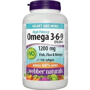 Webber Naturals Omega 3-6-9 High Potency 1200 mg 150 tob