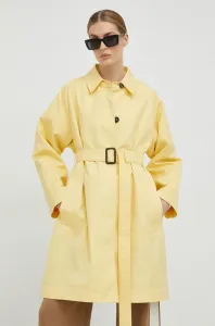 Trench kabát Weekend Max Mara dámský, žlutá barva, přechodný #4300296
