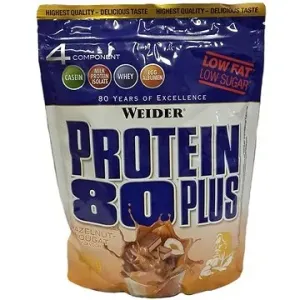 Weider Protein 80 Plus 500g, oříšek-nugát