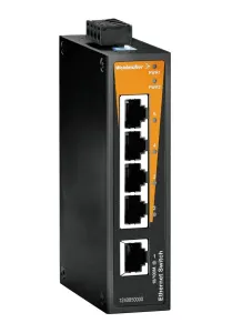 Weidmuller 1240850000 Ethernet Sw, Rj45X5, 10/100Mbps