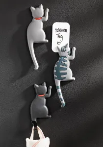 Weltbild Magnety na lednici s háčky Kočky, sada 3 ks