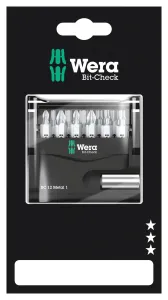 Wera Bit-Check 12 Metal 1 Sb Hex Bit Set, 12Pc