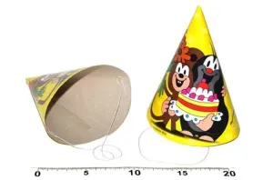 Párty kloboučky krteček - krtek a kamarádi 6 ks, 15 cm