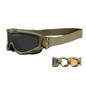 WILEY X taktické brýle SPEAR - kouřové + čirá skla / matný pískový rám #3924174