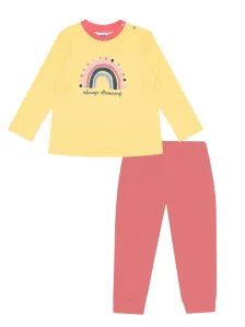 Dívčí pyžamo - Winkiki WNG 11956, žlutá/ růžová Barva: Žlutá, Velikost: 80