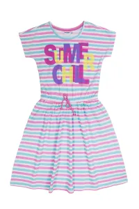 Dívčí šaty - WINKIKI WTG 01802, růžová / proužek Barva: Růžová, Velikost: 140