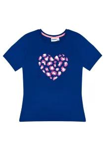 Dívčí tričko - Winkiki WJG 91407, tmavě modrá Barva: Modrá tmavě, Velikost: 140