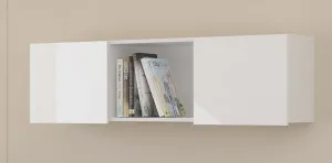 ArtCross PC stolek visací Uno bílý / bílý lesk Uno: skříňka
