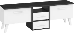 ArtCross TV stolek NORDIS-13 | 2D2S Barva: Černá/bílá