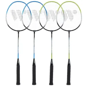 WISH - Sada raket na badminton Steeltec 416K, zeleno/modrá