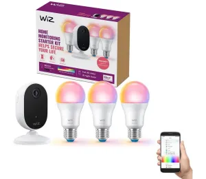 WiZ WiZ-Sada pro monitorování domácnosti:1xkamera+ 3xLED RGB žárovka 8,5W/230V Wi-Fi