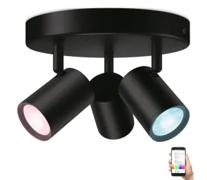 WiZ WiZ - LED RGBW Stmívatelné bodové svítidlo IMAGEO 3xGU10/4,9W/230V černá Wi-Fi