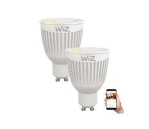 WiZ SADA 2x LED Stmívatelná žárovka GU10/6,5W/230V 2700-6500K Wi-Fi - WiZ